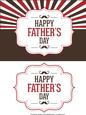 Father's Day Moustache Card Front / Topper