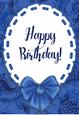 Elegant Birthday Bow Card Front / Topper 2