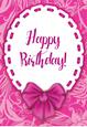 Elegant Birthday Bow Card Front / Topper 3