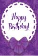 Elegant Birthday Bow Card Front / Topper 4