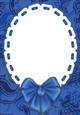 Blank Elegant Birthday Bow Card Front / Topper
