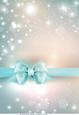 Blue Bow & Sparkle Blank Card Front / Topper