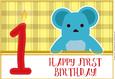 Baby - First Birthday Card Fronts / Topper 1