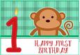 Baby - First Birthday Card Fronts / Topper 2
