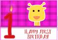 Baby - First Birthday Card Fronts / Topper 4