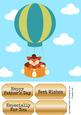 Fox in Balloon Father's Day / Birthday
