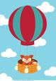 Fox in Balloon Mother's Day / Birthday