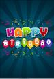 Party Balloons Birthday Card Front / Topper