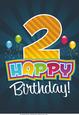 Sunburst Card Front / Topper Birthday 2