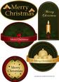 5 Christmas Toppers for Card Fronts / Tags/ Scrapbooks