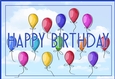 HAPPY BIRTHDAY Floating Balloons Card Front / Topper