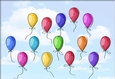 FLOATING BIRTHDAY BALLOONS Card front / Topper