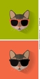 2 x COOL CAT Card fronts / toppers