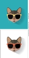 2 x COOL CAT Card fronts / toppers