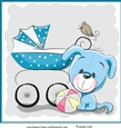 Cute Puppy Blank Card front / topper