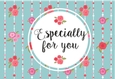 Especially for you - Shabby chic rose card front / topper