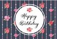 Shabby chic vintage rose Birthday card front / topper