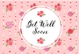 Shabby chic Get Well Soon - vintage - card front / topper