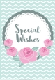 Chevron, lace & roses - Special Wishes - card front / topper