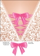 Laced up with Bow - Card front - topper - Bride / Hen party / Bachelorette