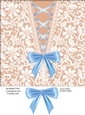 Laced up with Bow - Card front - topper - Bride / Hen party / Bachelorette 2