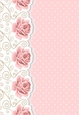 Blank card front / topper - flourish, Pink Roses & Polka