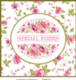 FLORAL SQUARE CARD FRONT / TOPPER SPECIAL WISHES