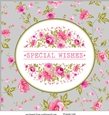 FLORAL SQUARE CARD FRONT / TOPPER SPECIAL WISHES