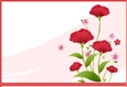 Blank card front / topper - Poppy / Poppies