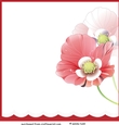 Blank card front / topper - Poppy / Poppies Square