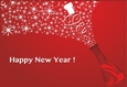 Champagne New Year card front / topper