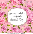 Pink Rose Square - Card front / topper