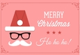 Hipster Christmas card front / topper