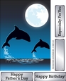 Dolphins in moonlight - Card front / topper