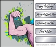Strong Muscle Male Card front / topper