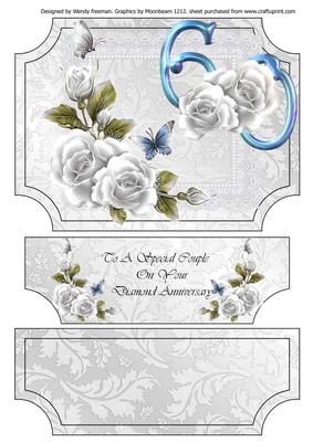 White Roses Diamond Wedding Anniversary