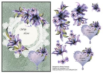 Winter Lilies and Lace Doilie