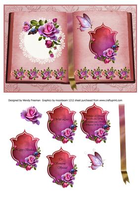 Open Book Floral Birthday
