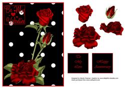 Red Roses on Black/white