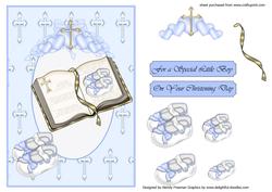 Baby Boy Christening Card
