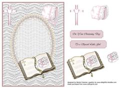 Baby Girl Pink/white Lace Christening