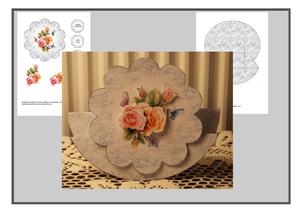 Rosy Glow Roses Rocker Card