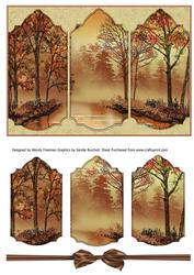 Sunset Pond Tryptic