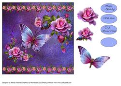 Butterfly and Roses.