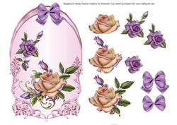 Cream and Purple Roses