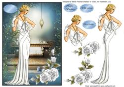 Art Deco Lady in White