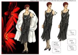 Art Deco Lady in Fur