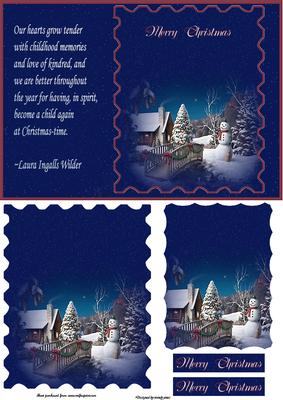 Christmas Scene & Poem Card