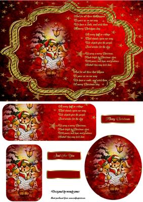 Christmas Carols Scene and Poem