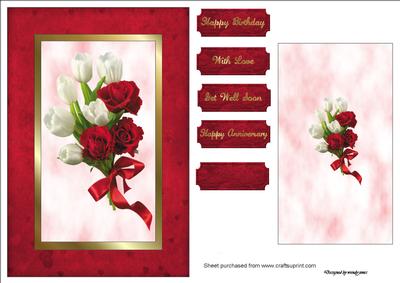 Roses & Tulips Spinner Card